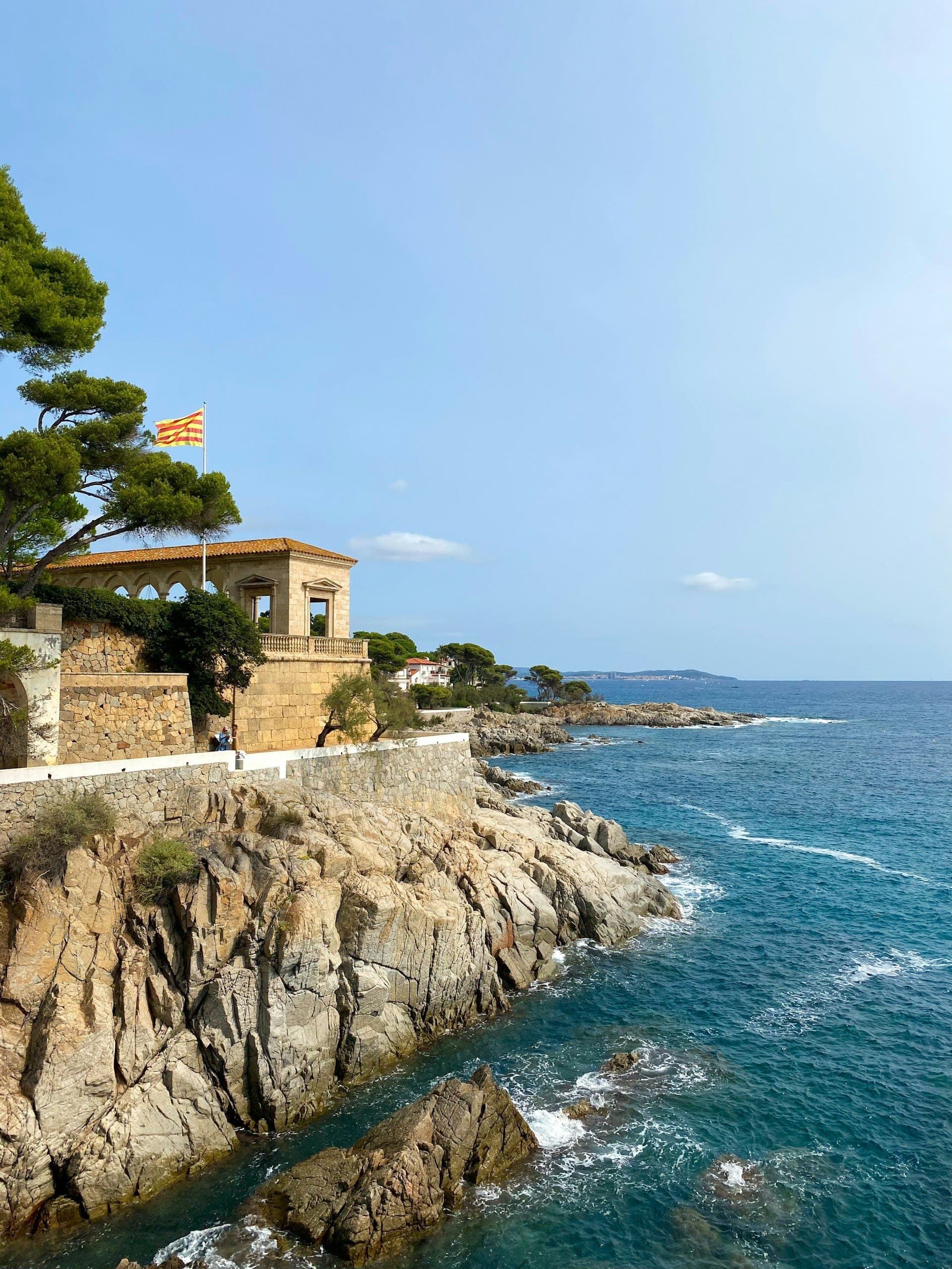 A house on the cliffs above the Mediterranean
